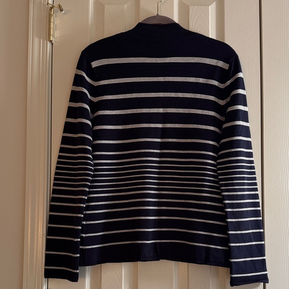 Jones New York Striped Cardigan L – Timeless Layering Piece - Picture 2 of 6